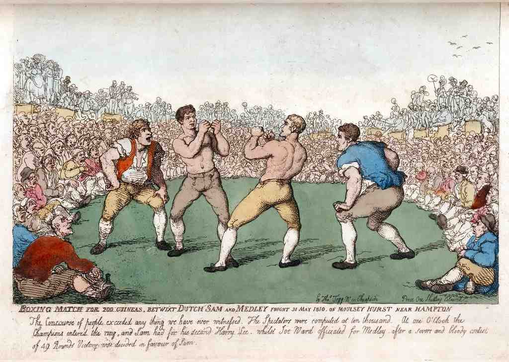 045 Boxing 1810 Vintage A4 Photo Print