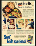 045 surf washing powder 1950s Advert A4 Photo Print