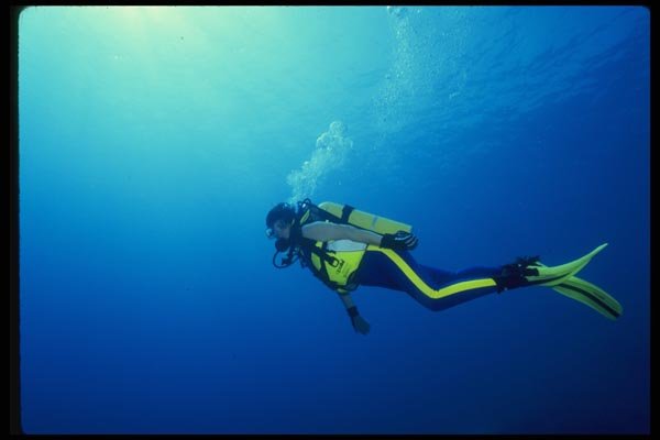 045007 Diver, Apollo Gear, La Paz, Mexico A4 Photo Print