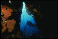 045011 Diver, Cave, La Paz, Mexico A4 Photo Print