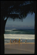 046013 Surfers Sunset Beach A4 Photo Print