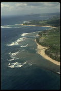 046018 Aerial View Of Hanalei Shore Kauai A4 Photo Print