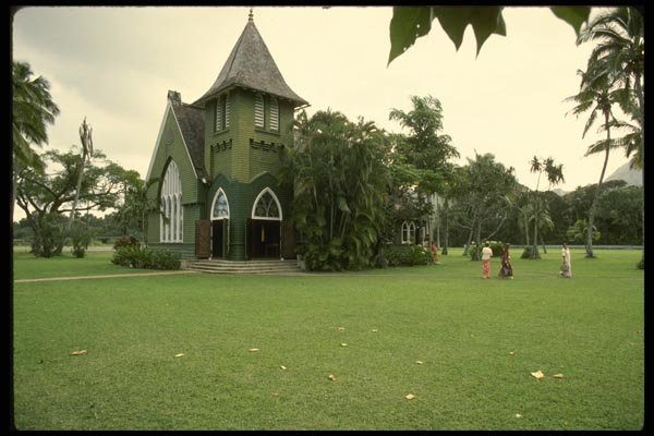 046058 Hanalei Historic Church Kauai A4 Photo Print