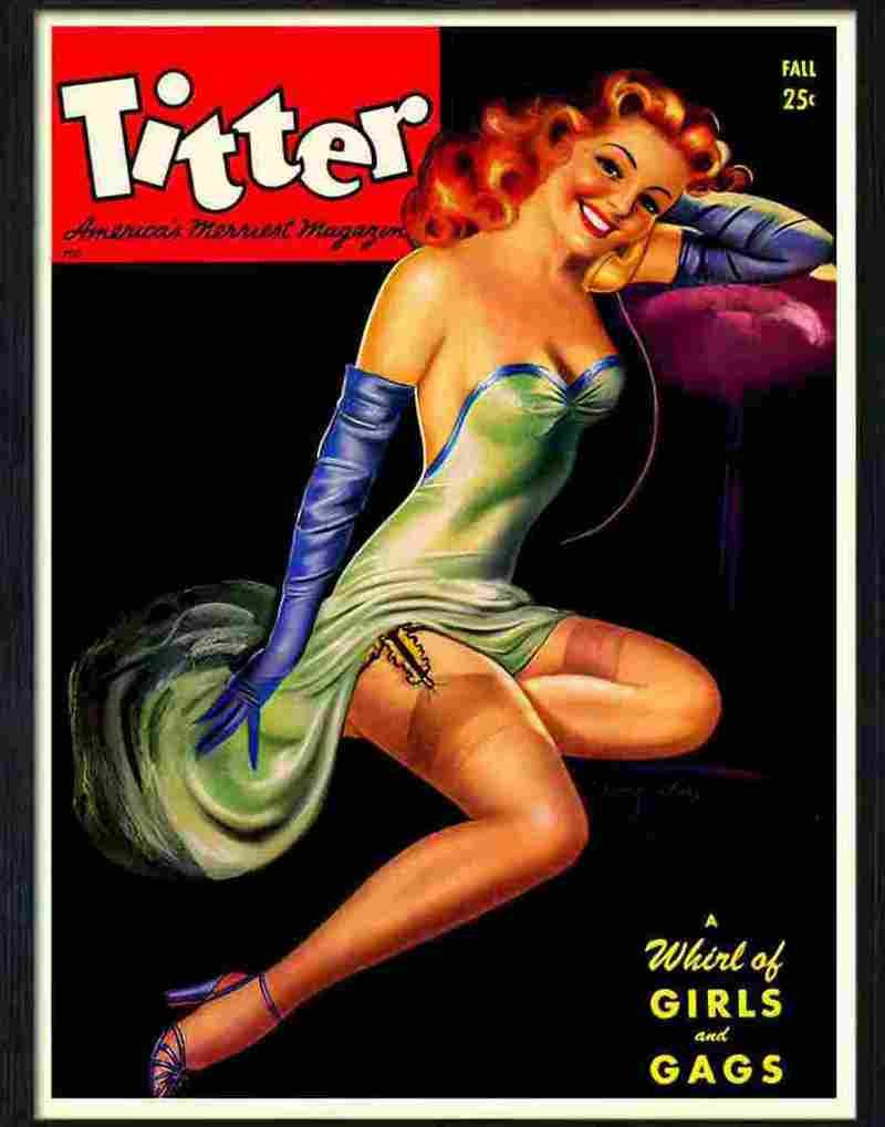 047 titter glamour magazine cover 2 Advert A4 Photo Print