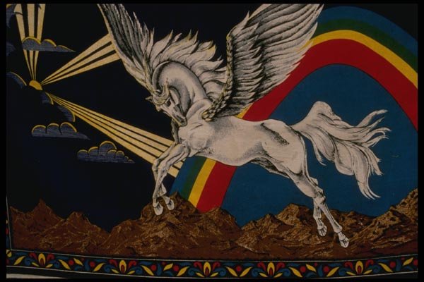 047025 Mural Of Pegasus A4 Photo Print