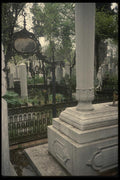047084 Ottoman Graveyard By The Tomb Of Sultan Mehmet II A4 Photo Print