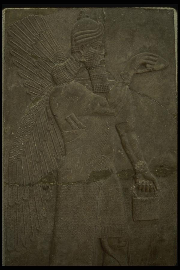 047094 Bas Relief, Assyrian Genie, Archeological Museum Istanbul A4 Photo Print