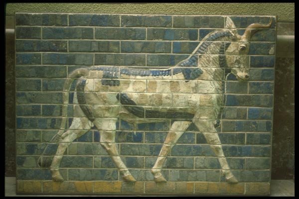 047112 Persian Bull Glazed Brick, Istanbul A4 Photo Print