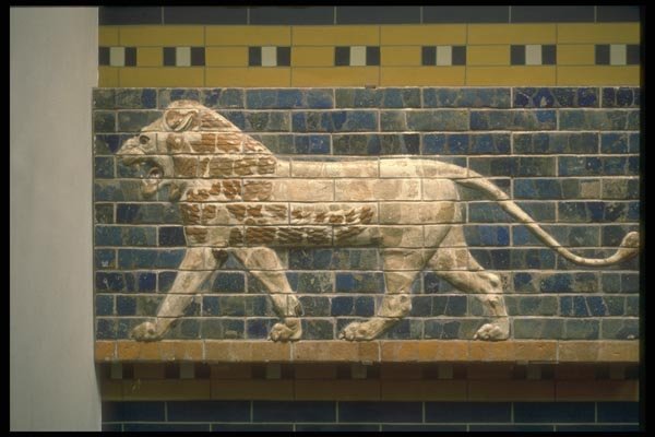 047115 Persian Lion Glazed Brick, Istanbul A4 Photo Print