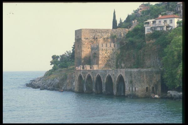 047121 Alanya The Tersane Or Dockyard A4 Photo Print