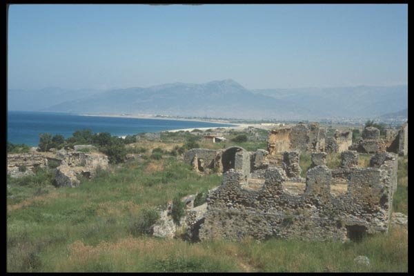 047126 Ruins, The Turquoise Coast Near Side A4 Photo Print