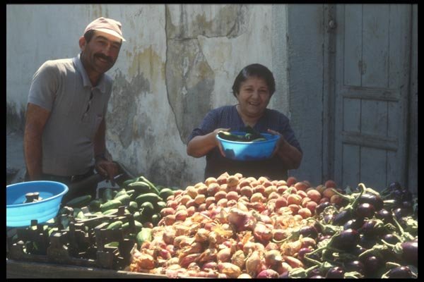 047141 Vegetable Vendors In Afyon A4 Photo Print