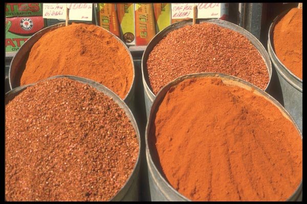 047152 Spices In The Anakara Market A4 Photo Print