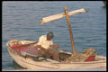 047169 Man Repairing His Nets, Turquoise Coast A4 Photo Print