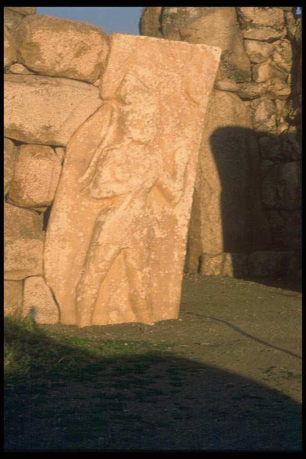 047182 Hittite God Guards Entrance, City Of Hattushas A4 Photo Print