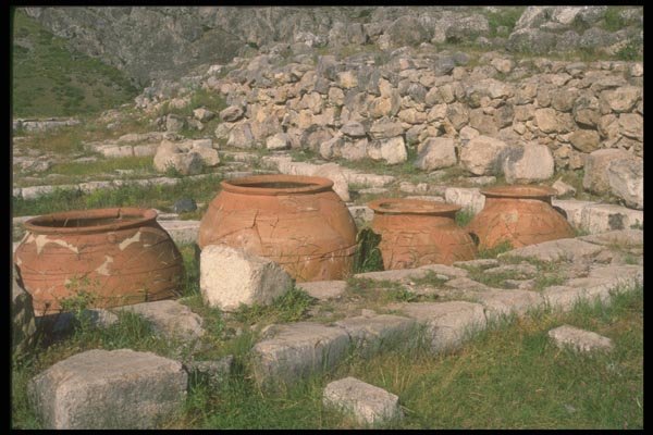 047189 Storage Jars From Hattushas A4 Photo Print