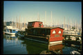 048024 Red Houseboat San Francisco A4 Photo Print