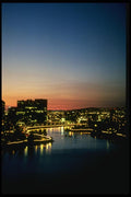 048033 Lake Merritt Sunset From 1200 Lakeshore, Oakland A4 Photo Print