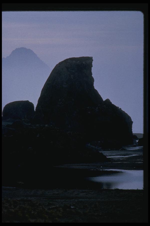 048065 Rocks In Fog A4 Photo Print