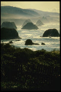 048069 Coastal Scene Elk Cove, Mendocino A4 Photo Print