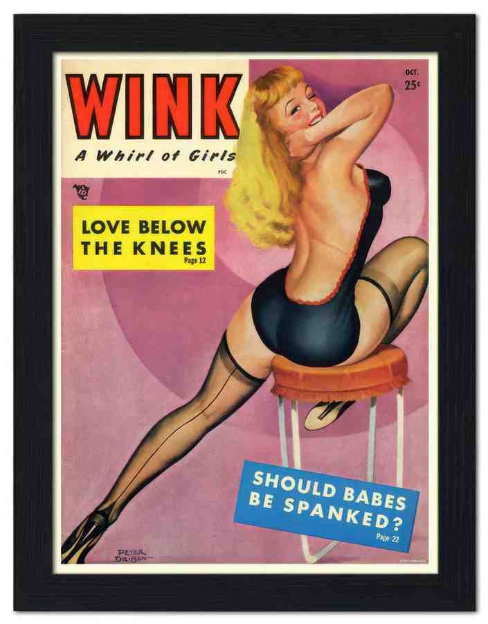 049 wink glamour magazine cover 2 Vintage Advert A4 Photo Print