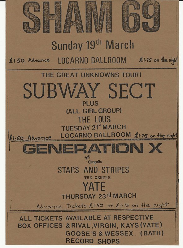 05 1978 Punk Flyer A4 Photo Print