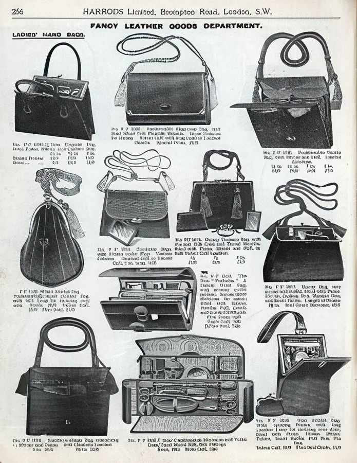 05 Harrods Handbags Vintage Advert A4 Photo Print