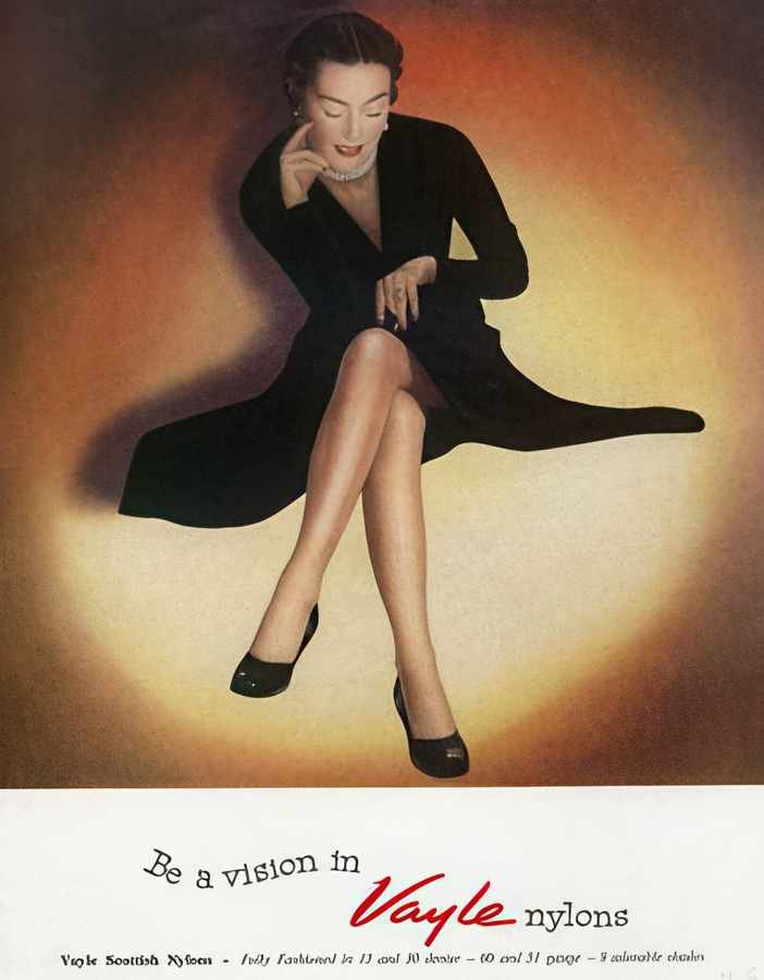 05 Vayle Nylons Vintage Advert A4 Photo Print