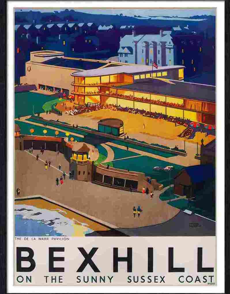 05 bexhill travel poster Advert A4 Photo Print