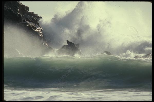 050019 Surf At Pfeiffer Big Sur State Beach A4 Photo Print