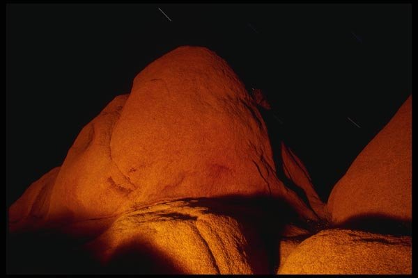 050036 Firelight On Boulders With Star streak A4 Photo Print