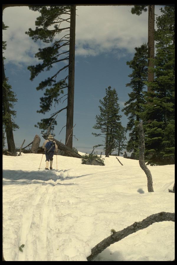 050082 Skier Approaching Dewey Point A4 Photo Print