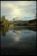 050091 Mt. Lassen From Manzanita Lake A4 Photo Print