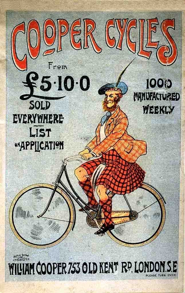 051 Cooper Cycles 2 Vintage A4 Photo Print