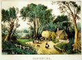 051 Harvesting Vintage A4 Photo Print