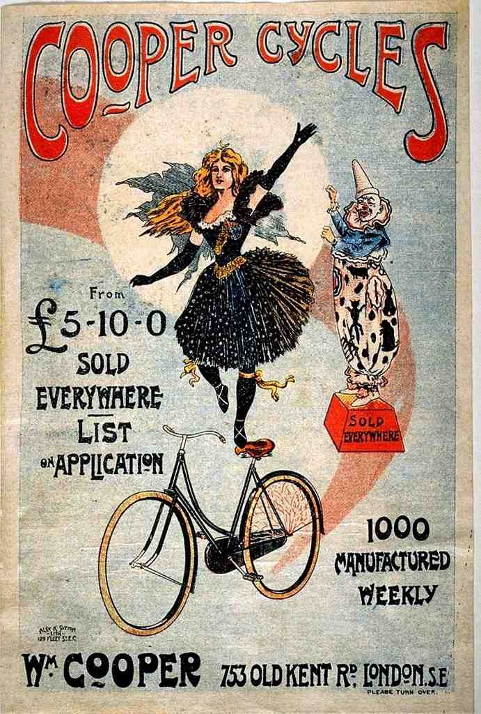 052 Cooper Cycles 3 Vintage A4 Photo Print
