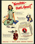 052 kensitas cigarettes 1950s Advert A4 Photo Print