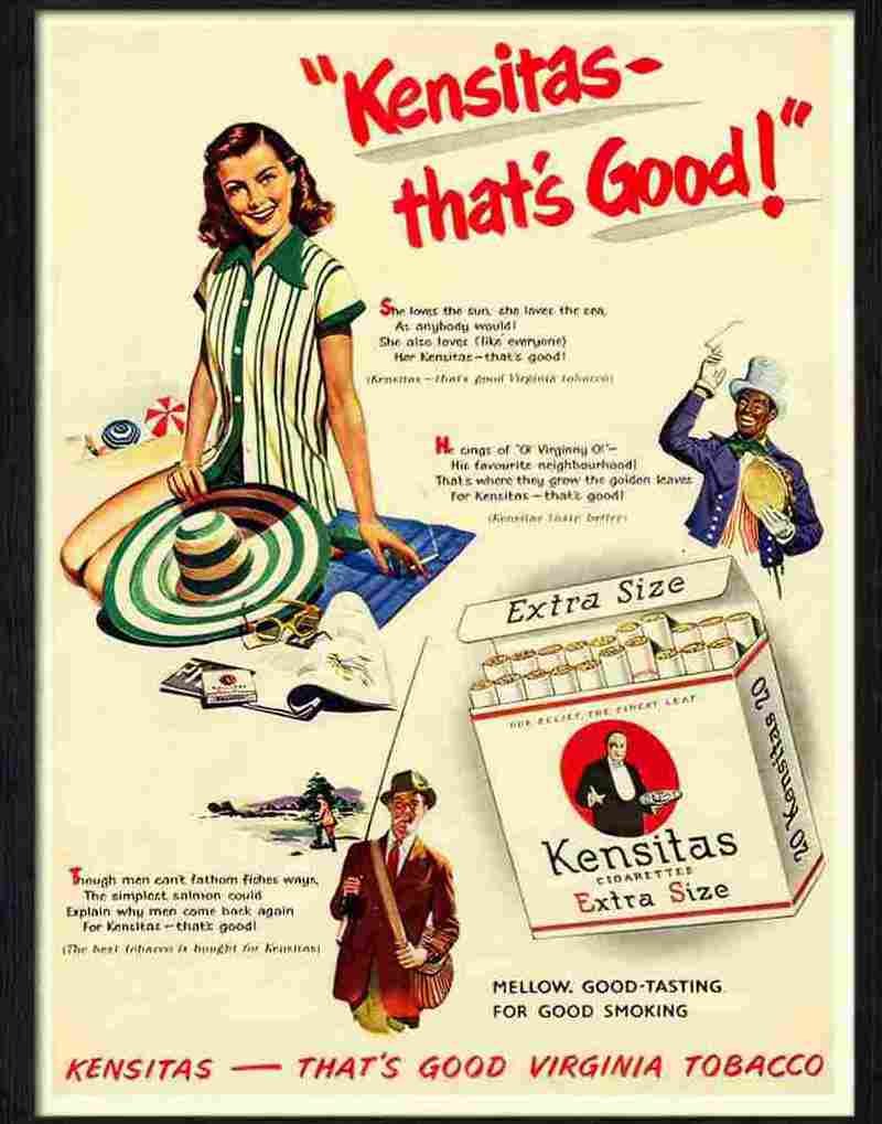 052 kensitas cigarettes 1950s Advert A4 Photo Print