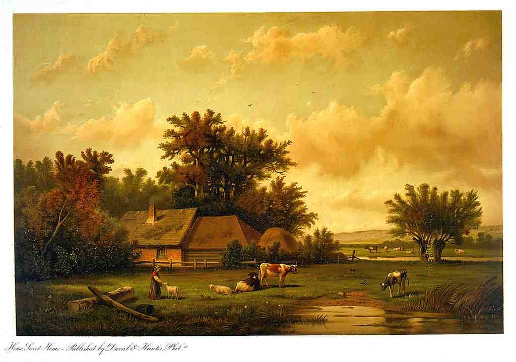 053 Home Sweet Home 2 Vintage A4 Photo Print