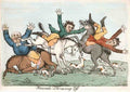 053 Hounds Throwing Off 2 Vintage A4 Photo Print