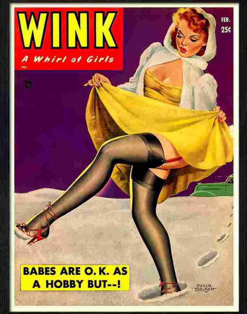 053 wink glamour magazine cover Advert A4 Photo Print