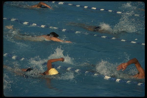 053023 Race Olympic Pool A4 Photo Print