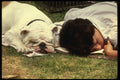 053042 Dog And Owner A4 Photo Print