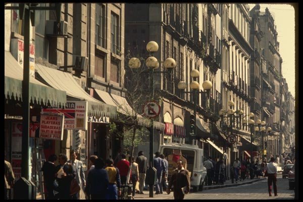 053054 Tacuba Street Near Zocalo A4 Photo Print