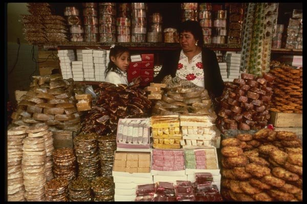 053065 Stall With Traditional Sweets A4 Photo Print