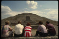 053090 People Viewing The Pyramid Of The Sun A4 Photo Print