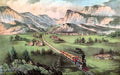 054 Crossing The Plains Vintage A4 Photo Print