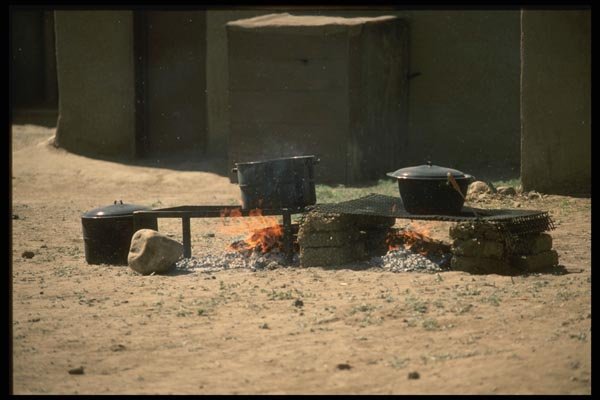 054079 Cooking Fire A4 Photo Print