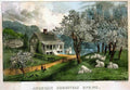 055 Homestead Spring Vintage A4 Photo Print
