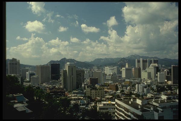 055000 View Of Downtown Seoul A4 Photo Print